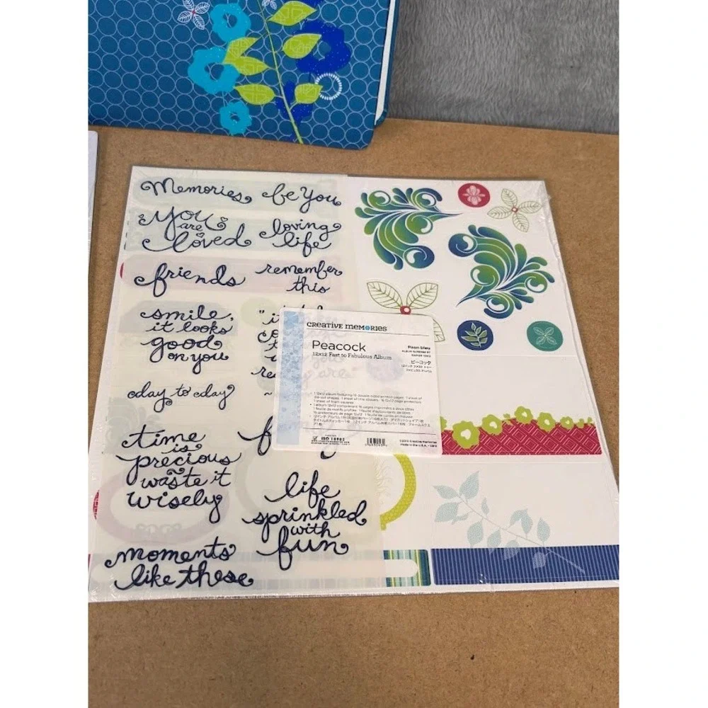 Creative Memories Peacock 12x12 Fast to Fabulous Album‎ Kit & Page Protectors